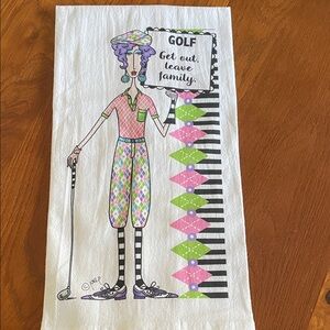 Humorous Golf Kitchen Towel